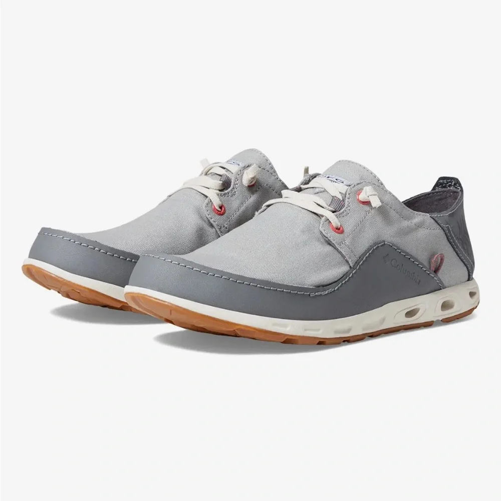 Columbia Men's Bahama Vent Relaxed Laced Boat Shoe Gray Waterproof Size 7